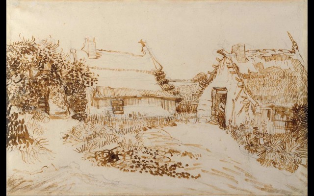Two Cottages at Saintes-Maries-de-la-Mer (1888)