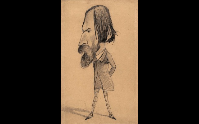 Caricature of Auguste Vacquerie (c. 1859)