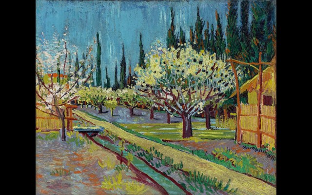 Orchard Bordered by Cypresses (1888)