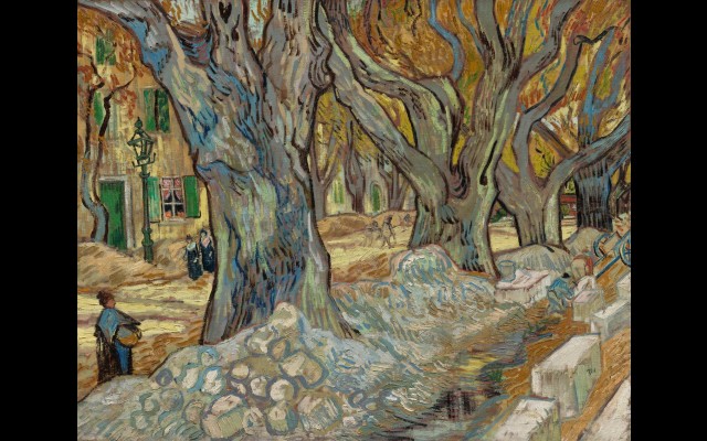 The Large Plane Trees (Road Menders at Saint-Rémy) (1889)