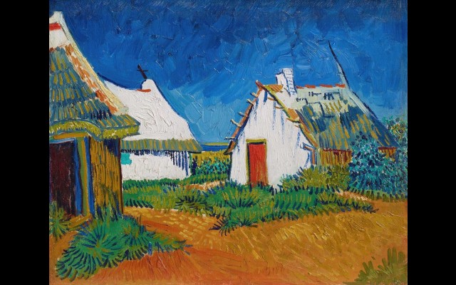 Three white cottages in Saintes-Maries (1888)
