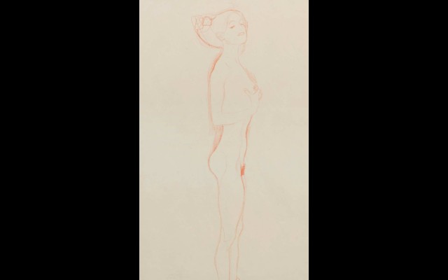Naked Girl Standing, with Right Hand to Breast (1906)