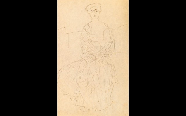 Margaret Stonborough-Wittgenstein sitzend Studie