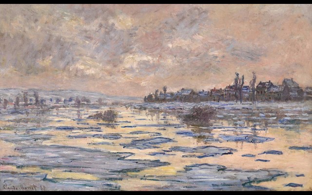 La Seine à Lavacourt, débâcle (1880)