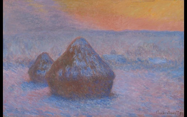 Stacks of Wheat (Sunset, Snow Effect) (1890-91)