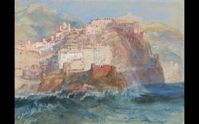 Genoa, from the Sea, looking up to the Church of Santa Maria Assunta in Carignano