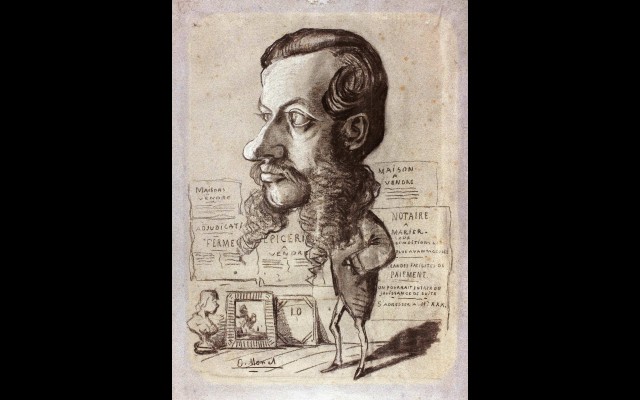 Caricature of Léon Manchon (1858)
