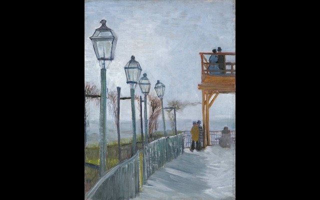 Terrace and Observation Deck at the Moulin de Blute-Fin, Montmartre (early 1887)