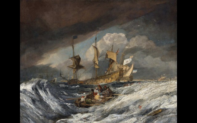 Boats Carrying Out Anchors to the Dutch Men of War (c. 1804)