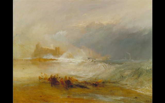Wreckers — Coast of Northumberland, with a Steam-Boat Assisting a Ship off Shore (1833 - 1834)