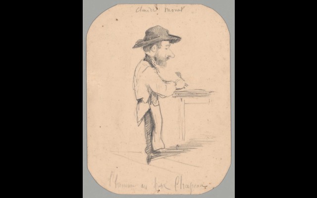 Caricature of a Man in the Small Hat (1855)
