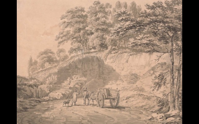 Man with Horse and Cart Entering a Quarry (ca. 1797)