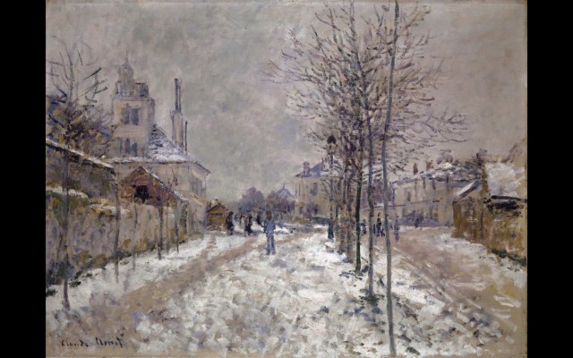 The Snow-Covered Boulevard De Pontoise In Argenteuil (1875)
