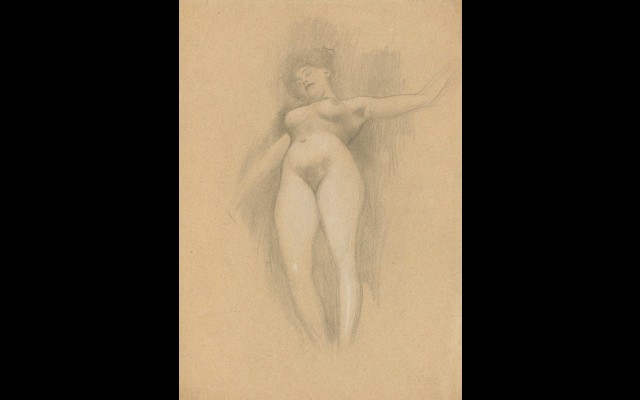 Schwebende vor dunklem Hintergrund (1896)