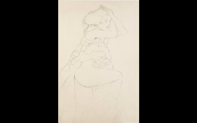 Nach rechts (semi-nude facing right) (1912-13)