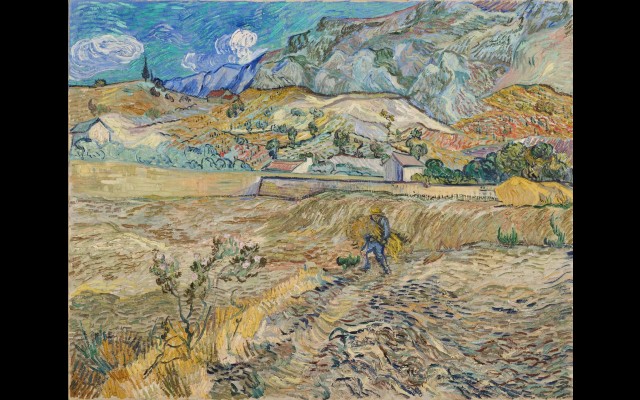 Landscape at Saint-Rémy (Enclosed Field with Peasant) (1889)