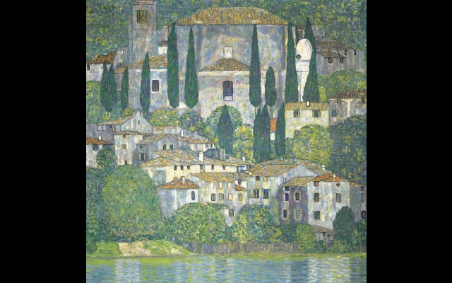 Church In Cassone – Landscape With Cypresses