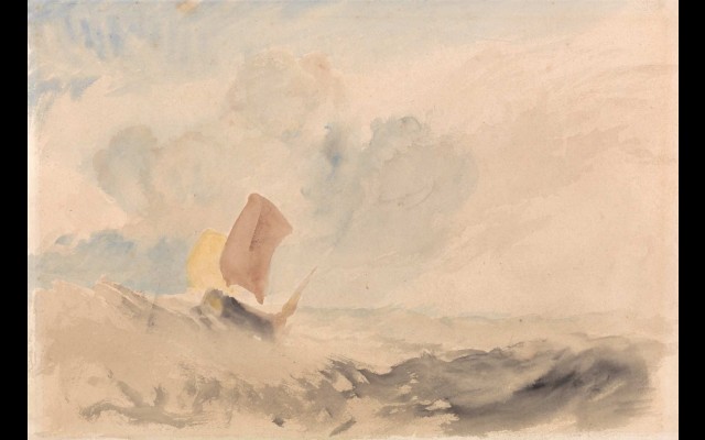 A Sea Piece, A Rough Sea with a Fishing Boat (1820 to 1830)