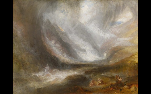 Valley of Aosta; Snowstorm, Avalanche, and Thunderstorm (1836-37)