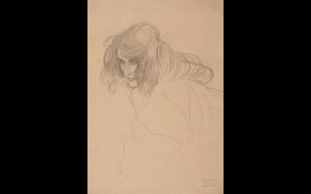 Head of a Woman in Three-Quarter Profile (Study for the Beethoven Frieze) (1901-1902)