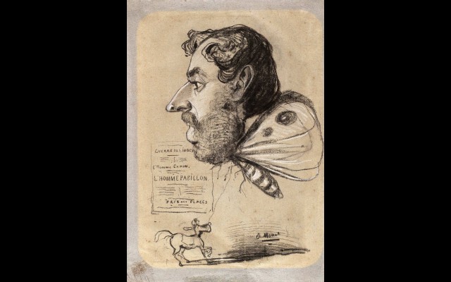 Caricature of Jules Didier (‘Butterfly Man’) (c. 1858)
