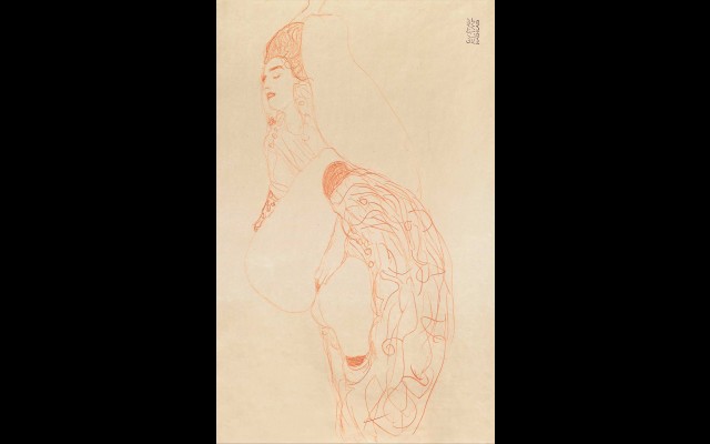 Reclining Semi-Nude (Masturbating) (1912-1913)