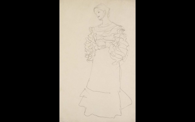 Bildnis Magda Mautner-Markhof Studie