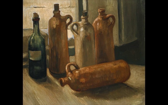 Stillleben mit fünf Flaschen (1884)