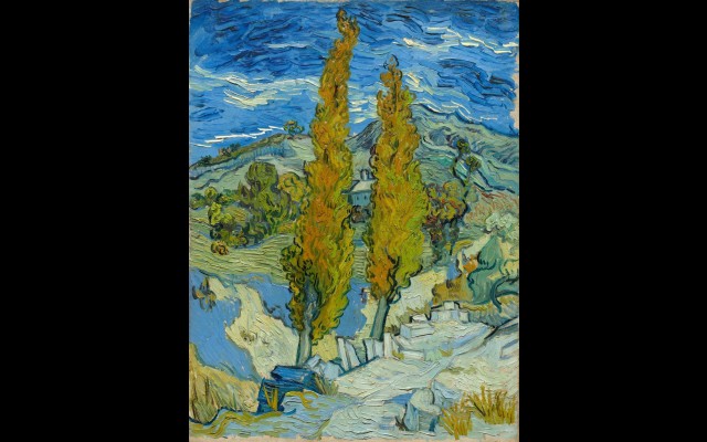 Two Poplars in the Alpilles near Saint-Rémy (1889)
