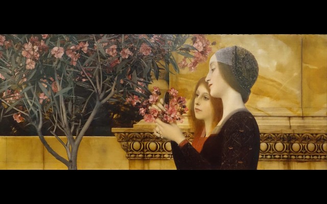 Two Girls with an Oleander Bush (ca. 1890-1892)