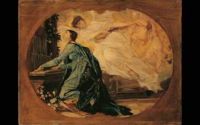 Organ player (allegory of church music) (1885)