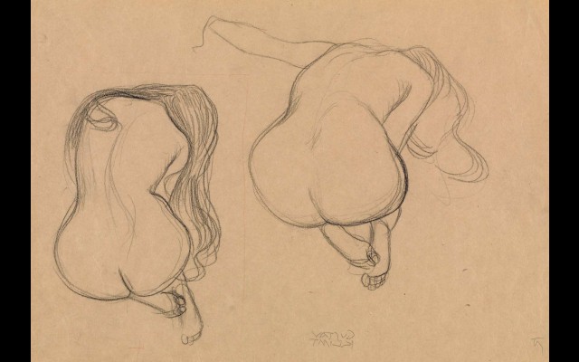 Two Studies of a Seated Nude with Long Hair (1901–1902)