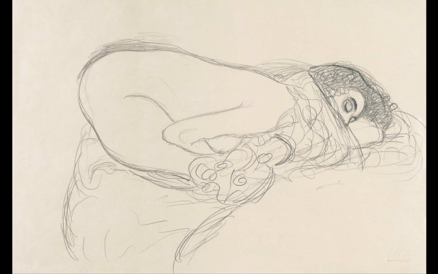 Semi-Nude leaning forward (Preparatory Work for the Painting Leda) (1913-1914)