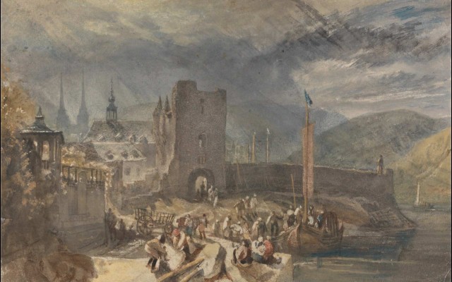 A View of Boppart, with Figures on the River Bank (1817)