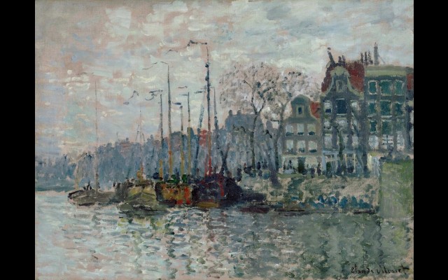 View of the Prins Hendrikkade and the Kromme Waal in Amsterdam (1874)