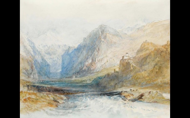 The Domleschg Valley, Looking North To The Gorge At Rothenbrünnen (1840)