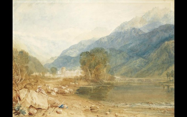 A View From The Castle Of St. Michael, Bonneville, Savoy, From The Banks Of The Arve River