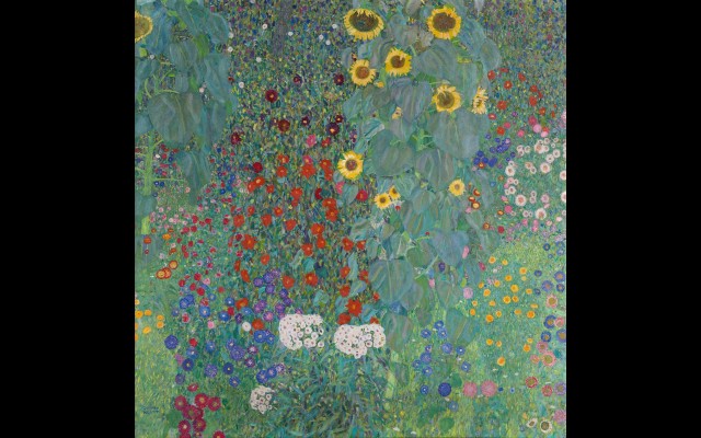 Cottage garden with sunflowers (1907)