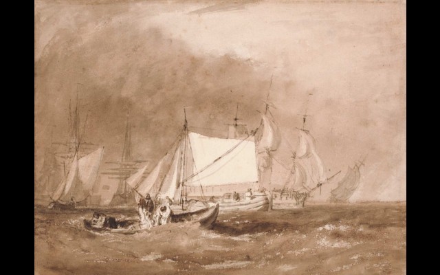 Shipping Scene, with Fishermen (between 1815 and 1820)