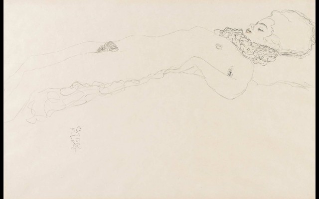 Naked Girl with Ruff, lying (1905-1906)