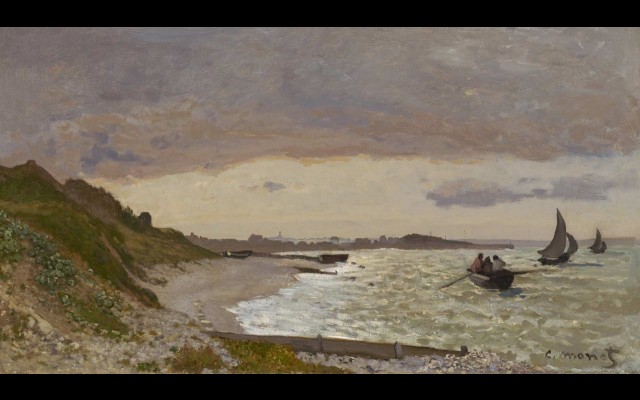 The Seashore at Sainte-Adresse (1864)