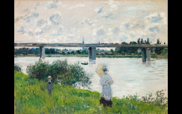The Promenade with the Railroad Bridge, Argenteuil (1874)