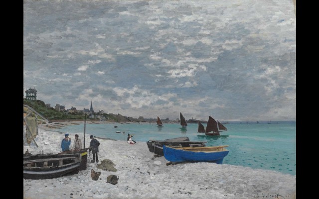 The Beach at Sainte-Adresse (1867)