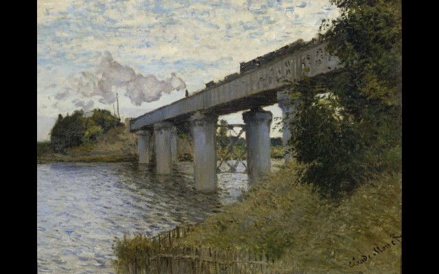 The Railroad bridge in Argenteuil (1873 - 1874)