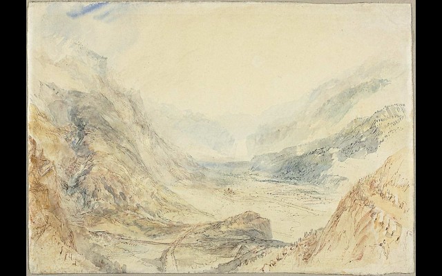 View in the St. Gotthard Pass, Switzerland (1842)