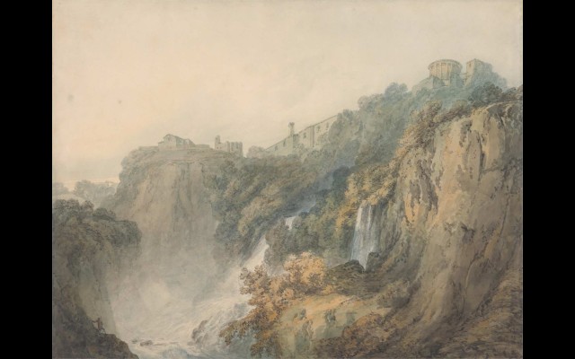 Tivoli with the Temple of the Sybil and the Cascades (between 1796 and 1797)