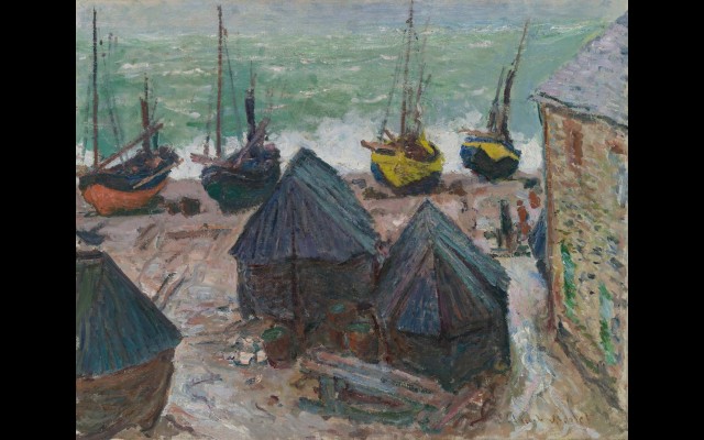 Boats on the Beach at Étretat (1885)