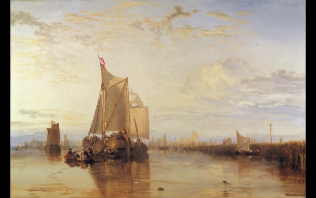 Dort or Dordrecht- The Dort Packet-Boat from Rotterdam Becalmed (1818)