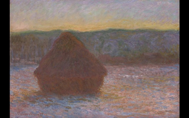Stack of Wheat (Thaw, Sunset) (1890-91)