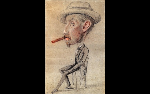 Caricature of a Man with a Big Cigar (1855–1856)